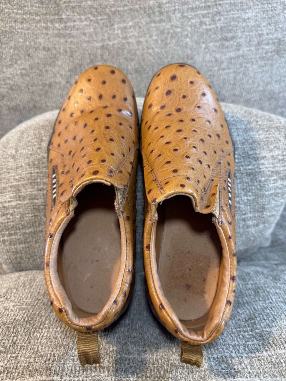 Roper Men's Performance Slip-On Shoes Faux Ostrich Leather Size 9 - Picture 5 of 11